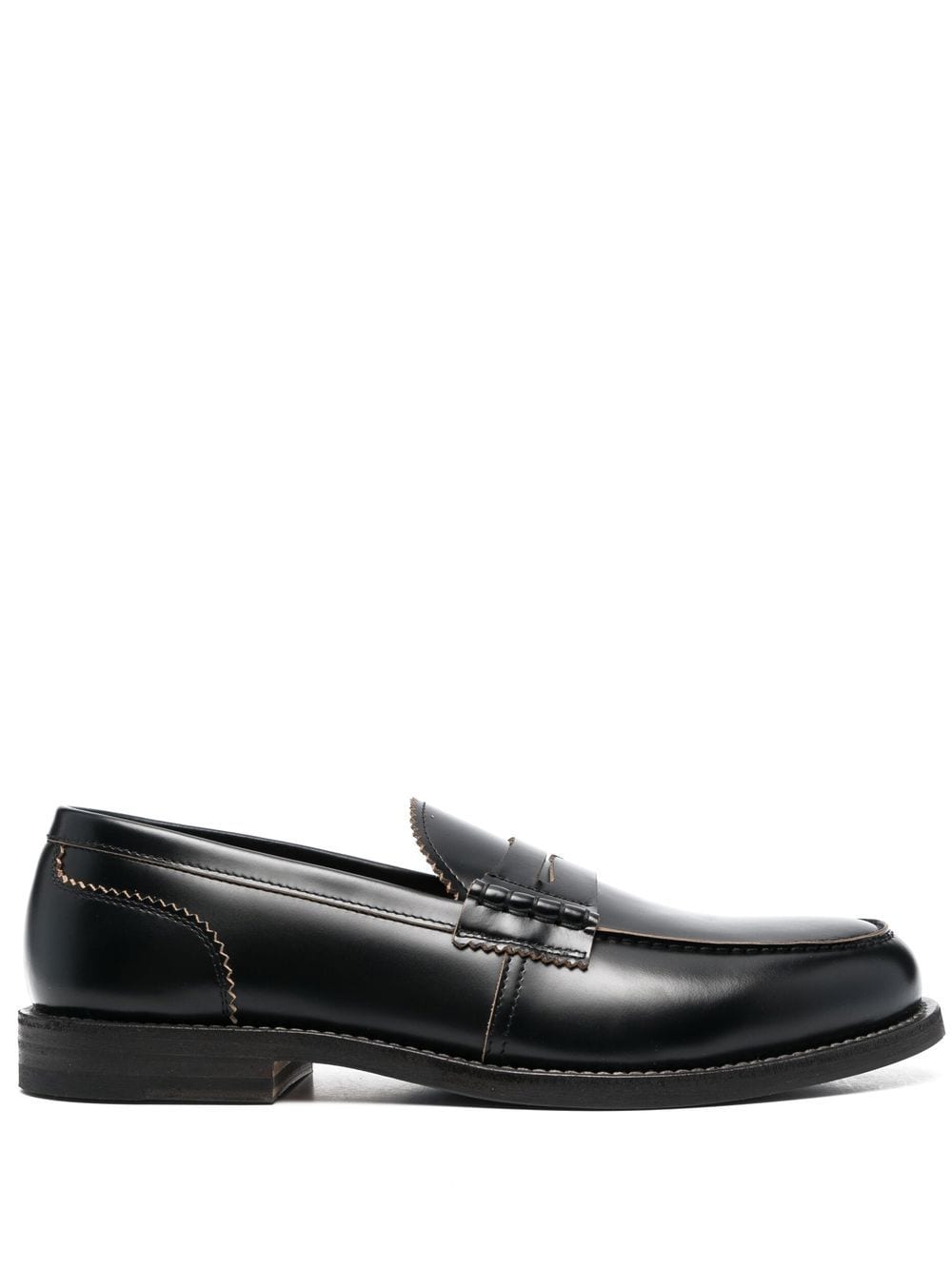 Henderson Baracco almond toe calf-leather loafers - Black von Henderson Baracco