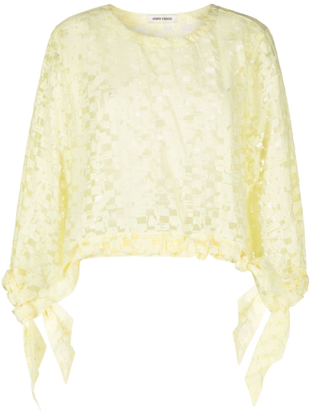 Henrik Vibskov Bulk geometric-pattern sheer blouse - Yellow von Henrik Vibskov