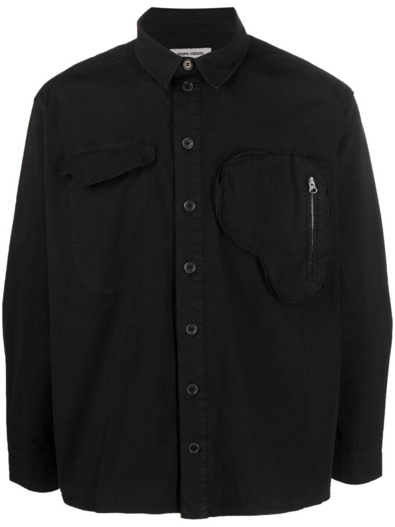 Henrik Vibskov Cargo long-sleeve shirt - Black von Henrik Vibskov