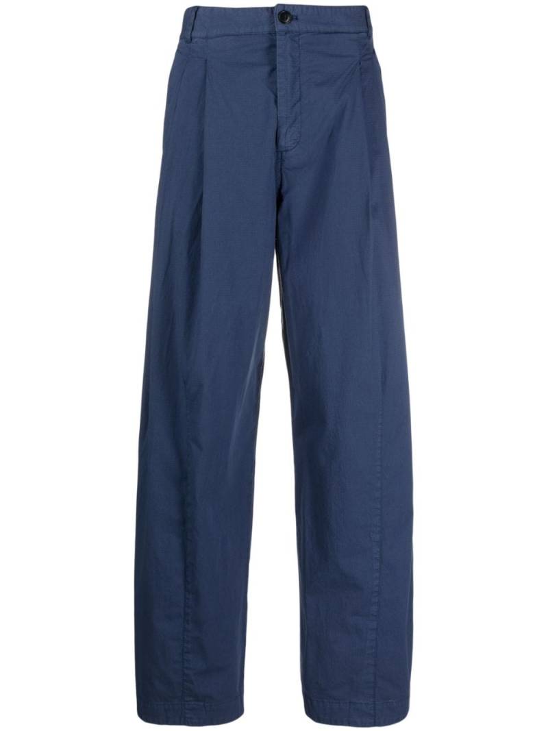 Henrik Vibskov Claus pleated organic cotton trousers - Blue von Henrik Vibskov