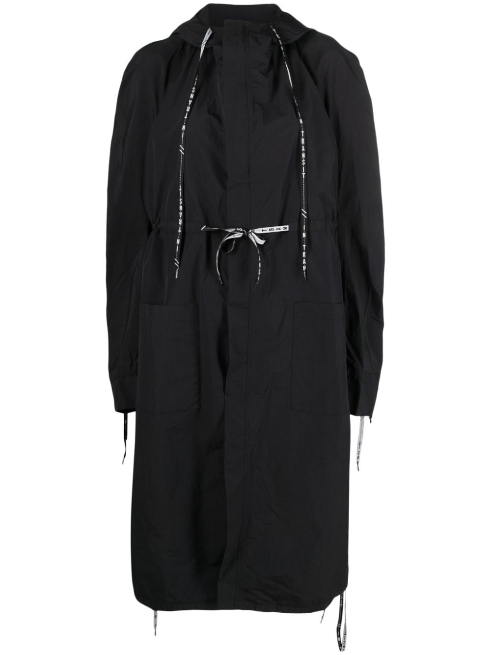 Henrik Vibskov Delivery hooded maxi coat - Black von Henrik Vibskov