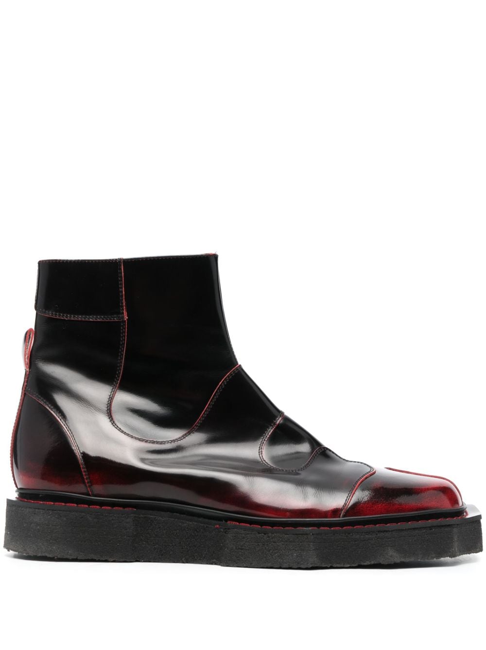 Henrik Vibskov Enzo leather ankle boots - Red von Henrik Vibskov