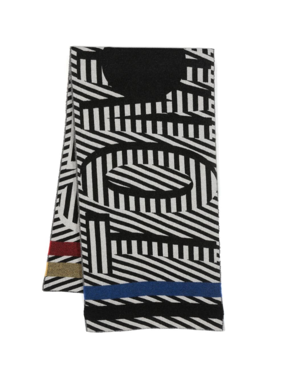 Henrik Vibskov Football printed wool scarf - White von Henrik Vibskov