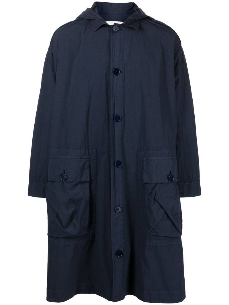 Henrik Vibskov New Match hooded parka coat - Blue von Henrik Vibskov