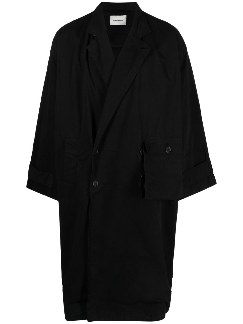 Henrik Vibskov Notice double-breasted coat - Black von Henrik Vibskov