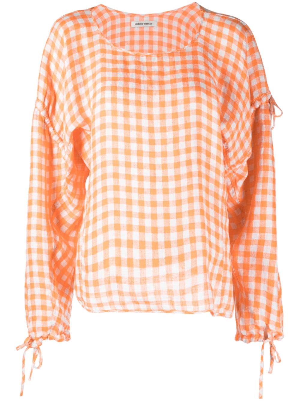 Henrik Vibskov Tapas check-print blouse - Orange von Henrik Vibskov