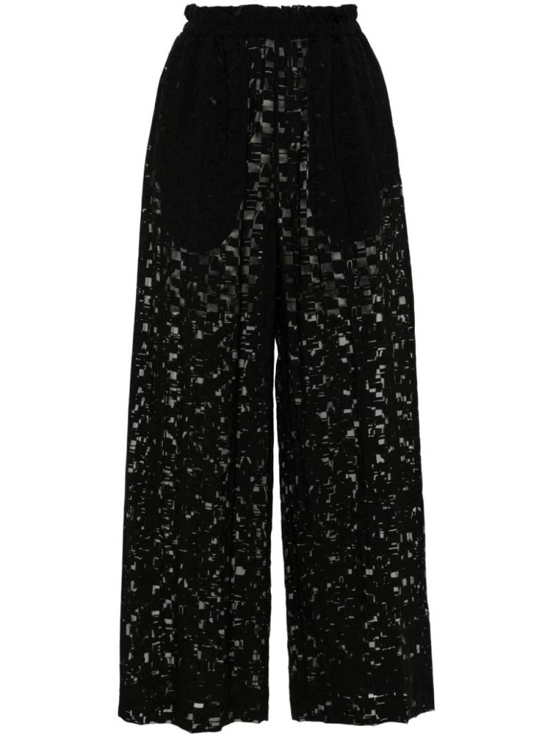 Henrik Vibskov Waybill semi-sheer trousers - Black von Henrik Vibskov