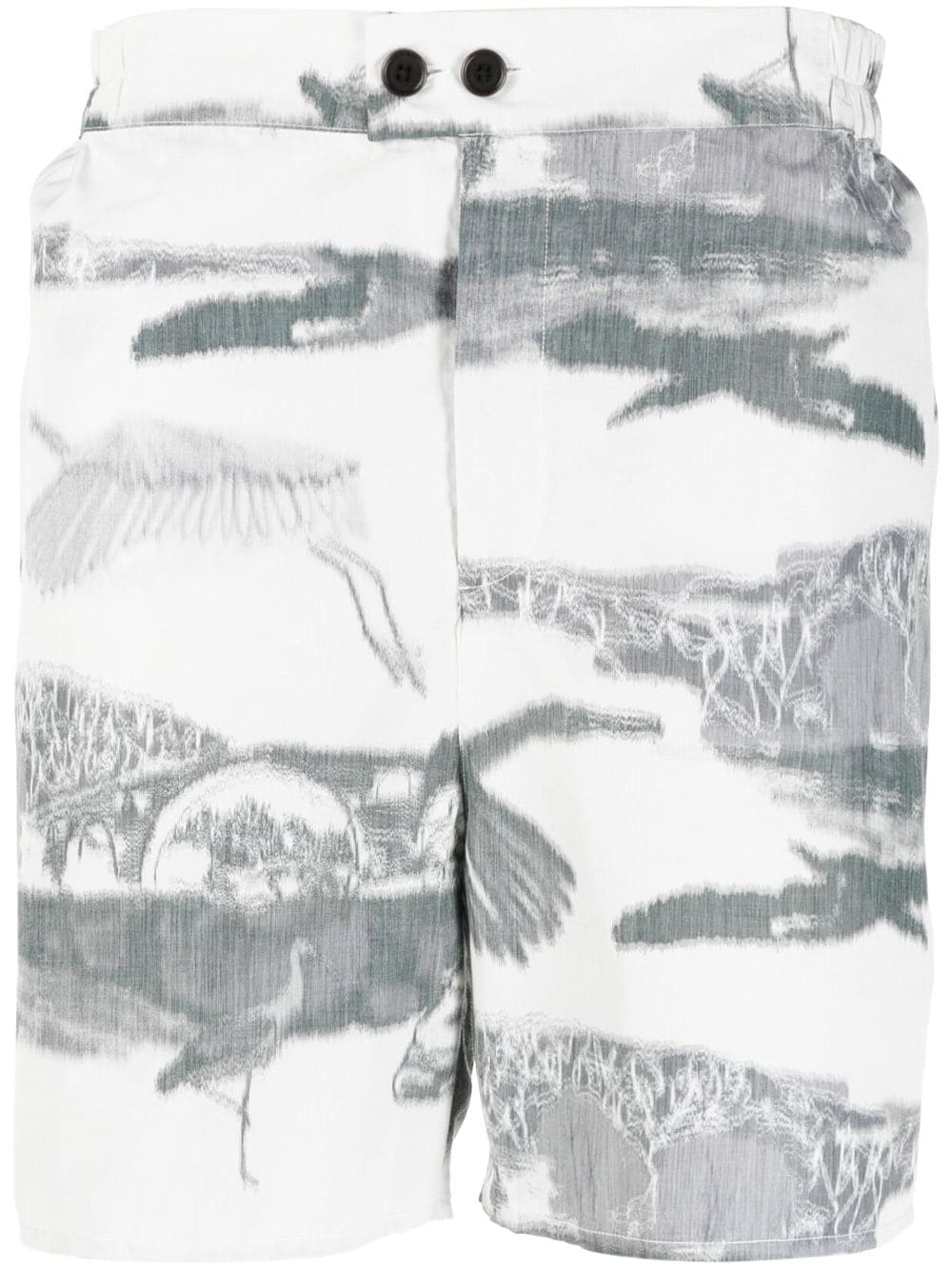 Henrik Vibskov graphic-print bermuda shorts - Neutrals von Henrik Vibskov