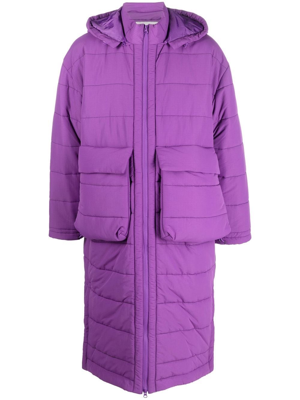 Henrik Vibskov hooded single-breasted padded coat - Purple von Henrik Vibskov