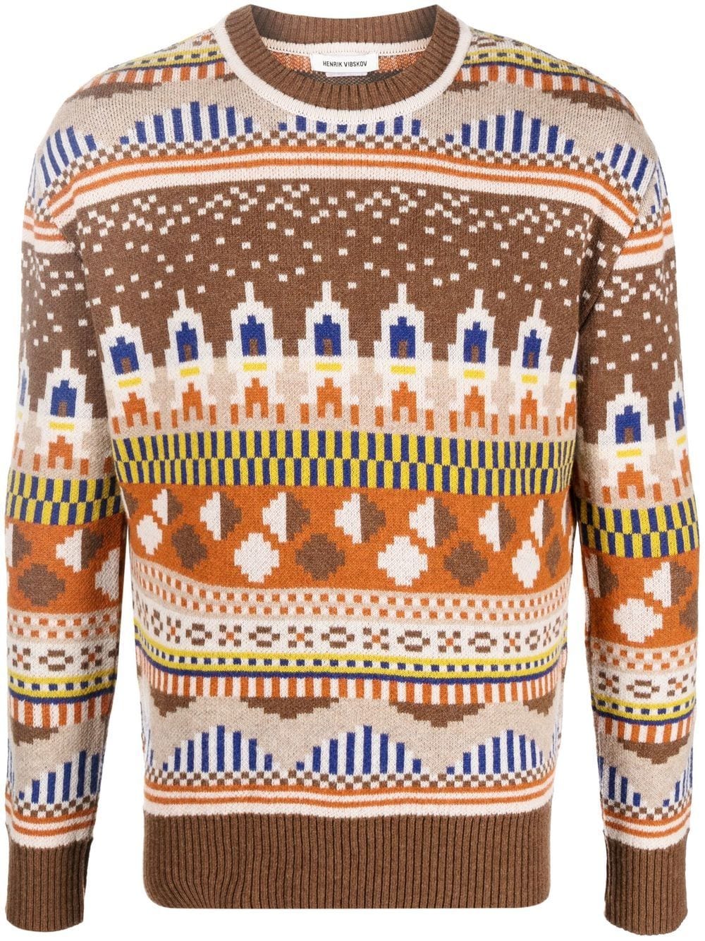 Henrik Vibskov intarsia-knit design jumper - Brown von Henrik Vibskov