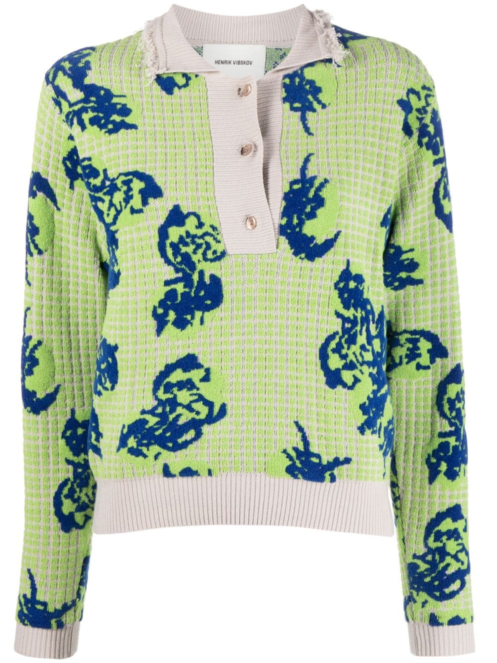 Henrik Vibskov long-sleeve polo shirt - Green von Henrik Vibskov