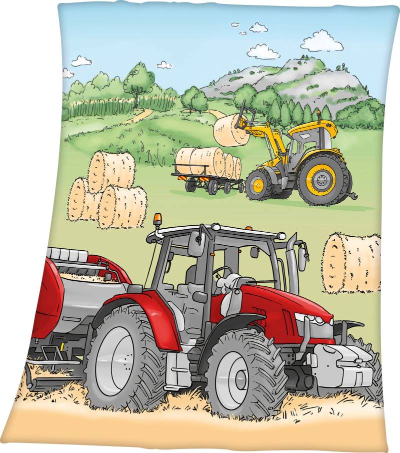 Herding Young Collection Kinderdecke »Traktor«, mit tollem Traktor Motiv, Kuscheldecke von Herding Young Collection