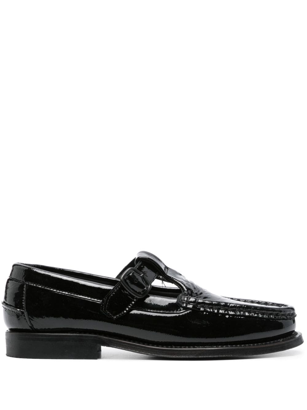 Hereu Alber crinkled leather loafers - Black von Hereu