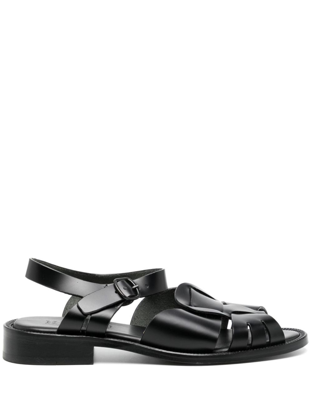 Hereu Ancora cut-out leather sandals - Black von Hereu