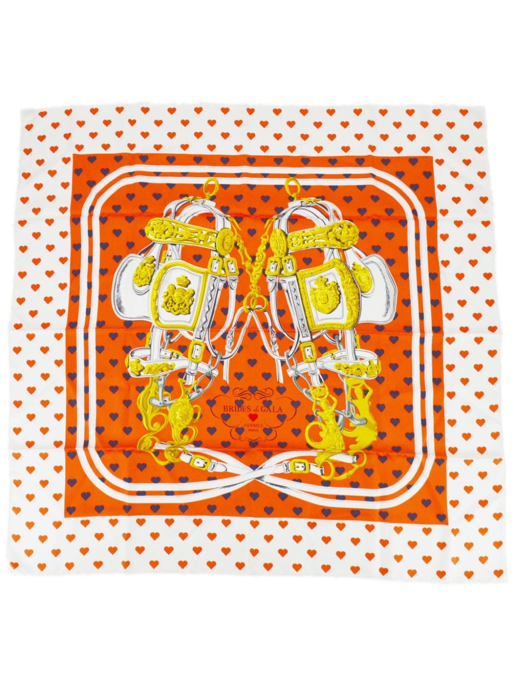 Hermès Pre-Owned 1990-2000s Brides De Gala Love silk scarf - Orange von Hermès Pre-Owned