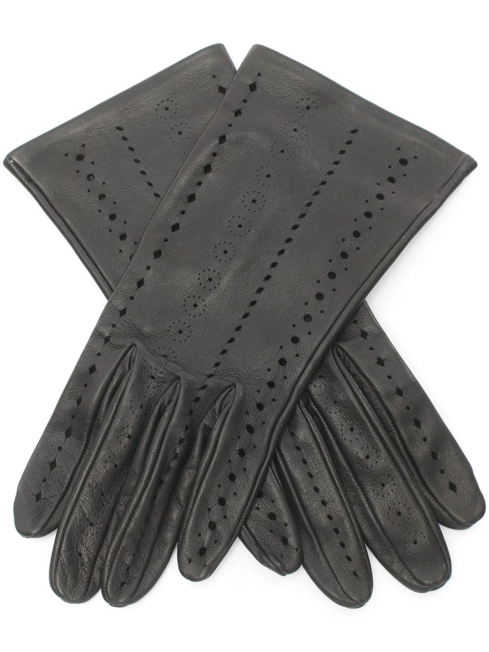 Hermès Pre-Owned 2000 perforated leather gloves - Black von Hermès Pre-Owned