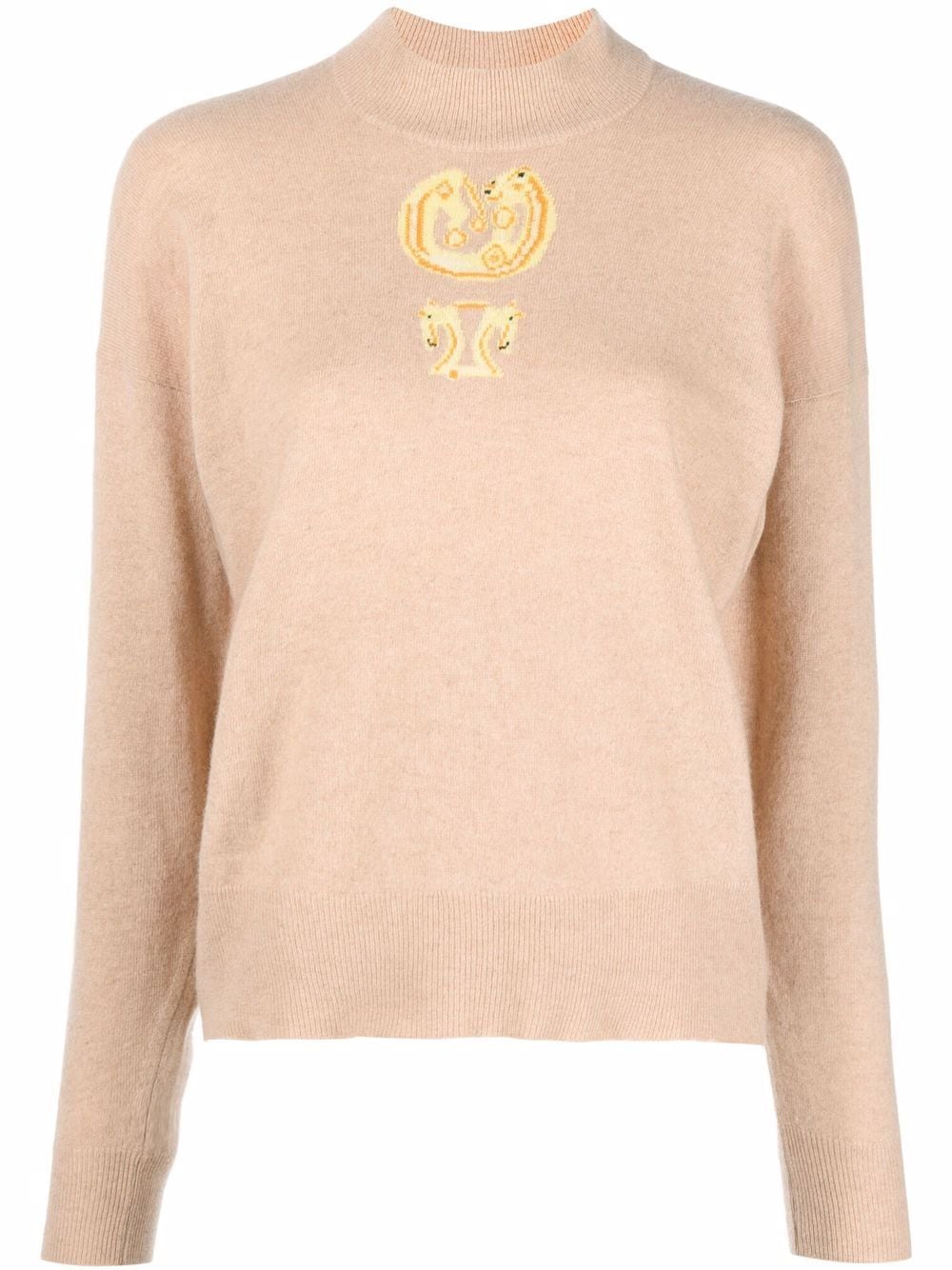 Hermès Pre-Owned 1980 horse-head cashmere jumper - Neutrals von Hermès Pre-Owned