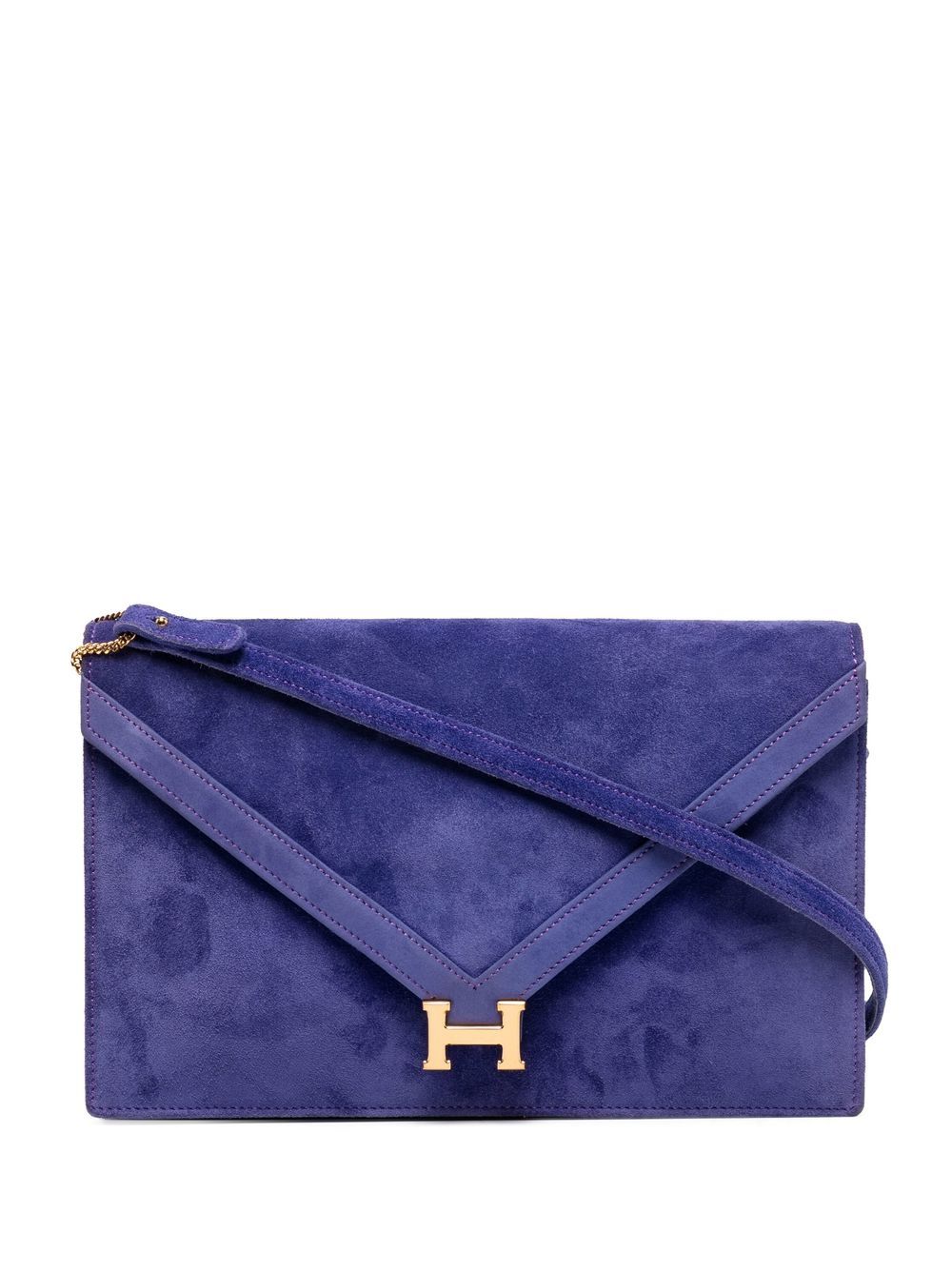 Hermès Pre-Owned 1984 Liddy clutch - Blue von Hermès Pre-Owned