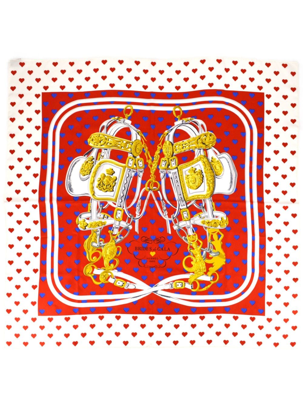 Hermès Pre-Owned 1990-2000s Brides de Gala Love silk scarf - White von Hermès Pre-Owned