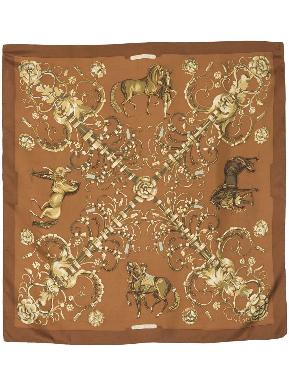 Hermès Pre-Owned 1990s Parc Royal silk scarf - Brown von Hermès Pre-Owned