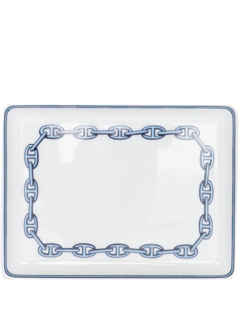 Hermès Pre-Owned 2000s Chaîne d'ancre porcelain ashtray (16cm x 12 cm) - White von Hermès Pre-Owned