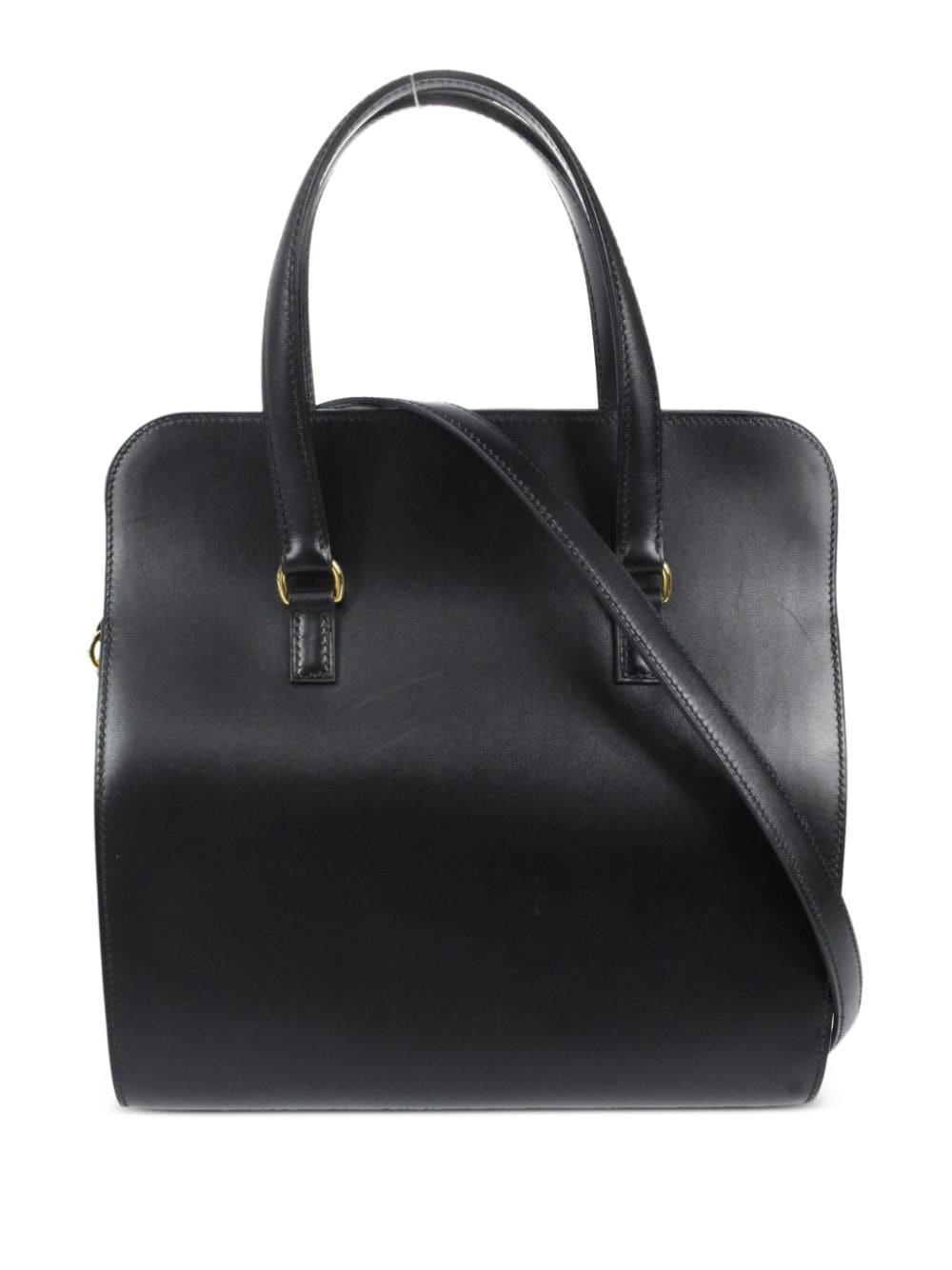 Hermès Pre-Owned 2002 box-shaped two-way handbag - Black von Hermès Pre-Owned