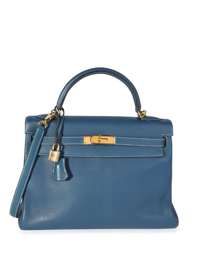 Hermès Pre-Owned Kelly 32 Retourne two-way bag - Blue von Hermès Pre-Owned