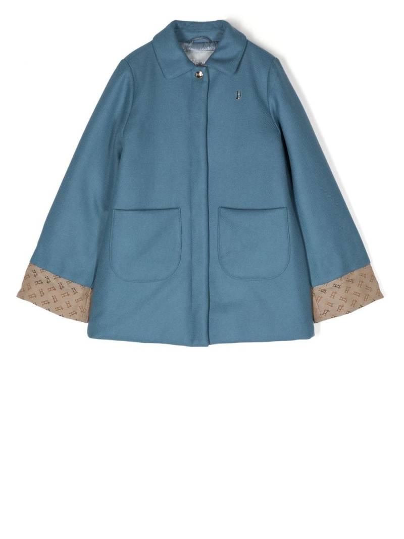 Herno Kids concealed-front fastening peacoat - Blue von Herno Kids