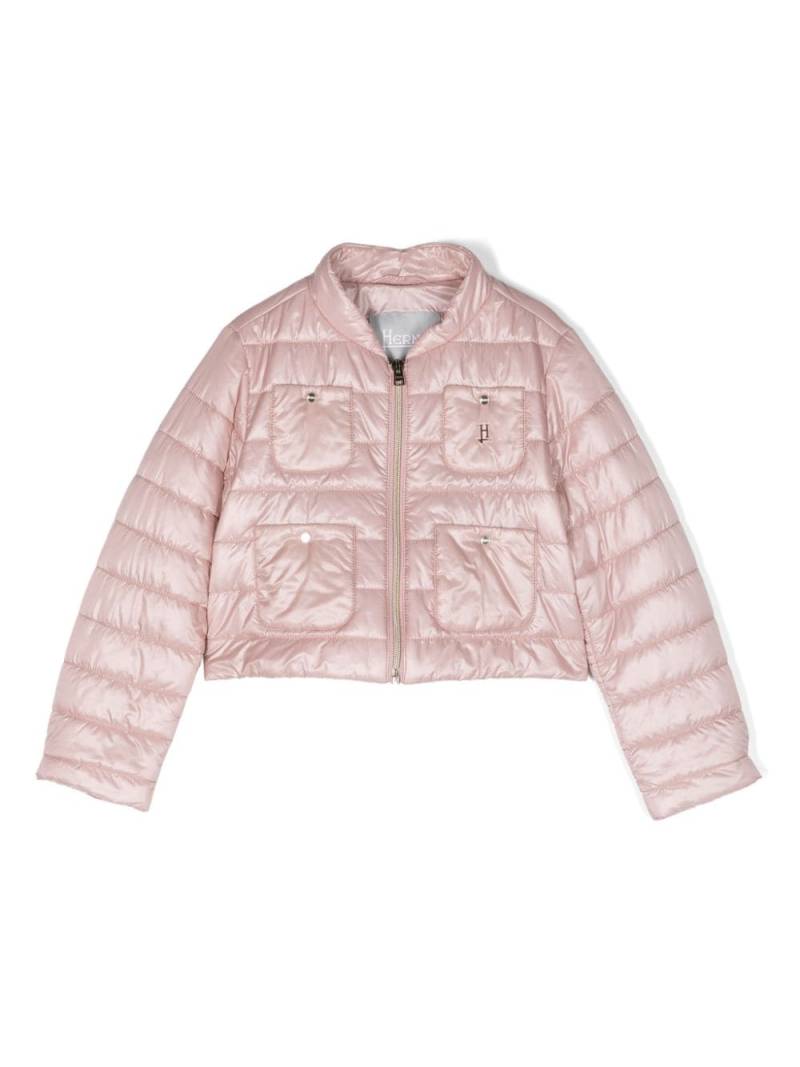 Herno Kids four-pocket puffer jacket - Pink von Herno Kids