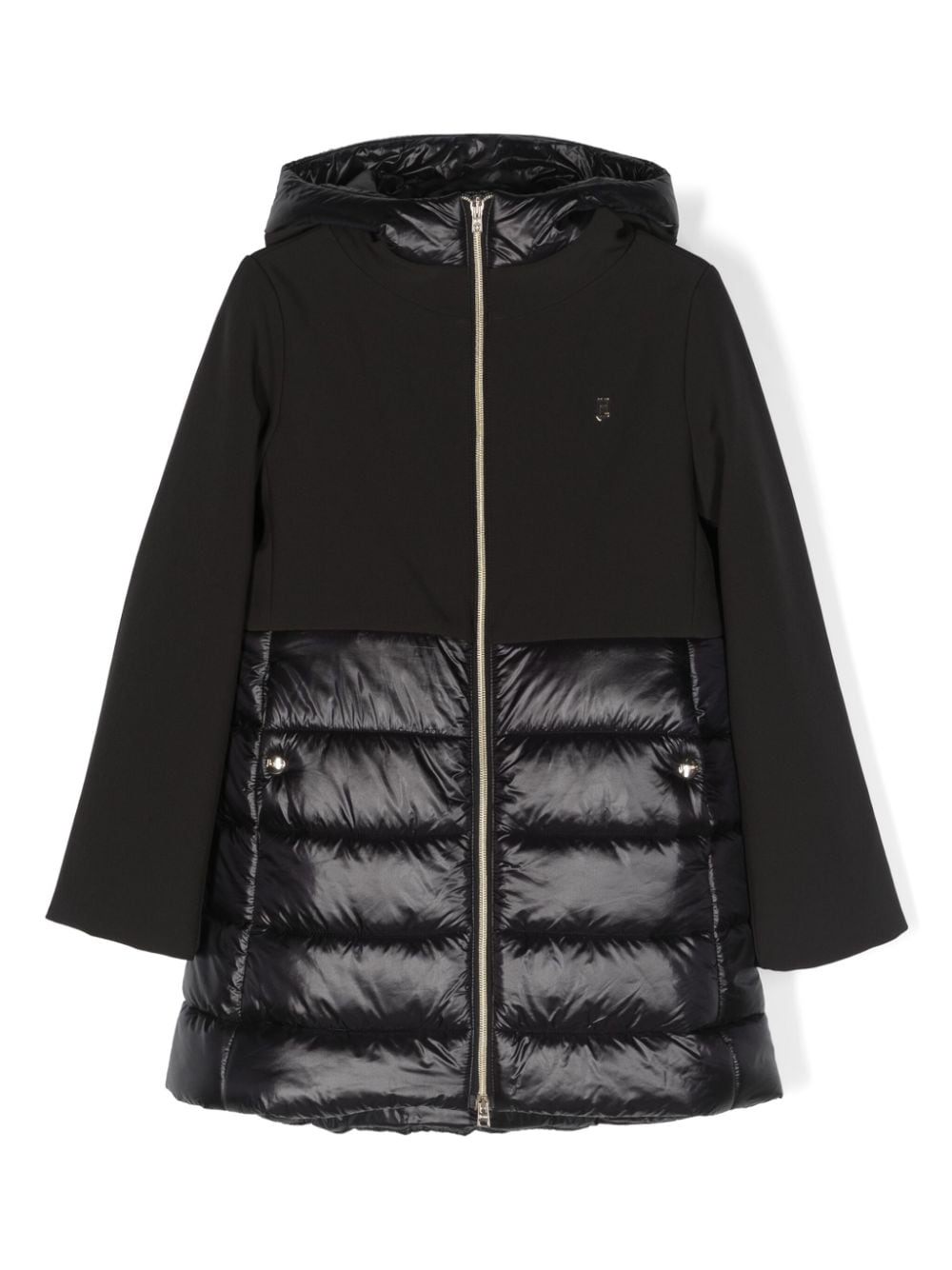 Herno Kids logo-embossed padded coat - Black von Herno Kids