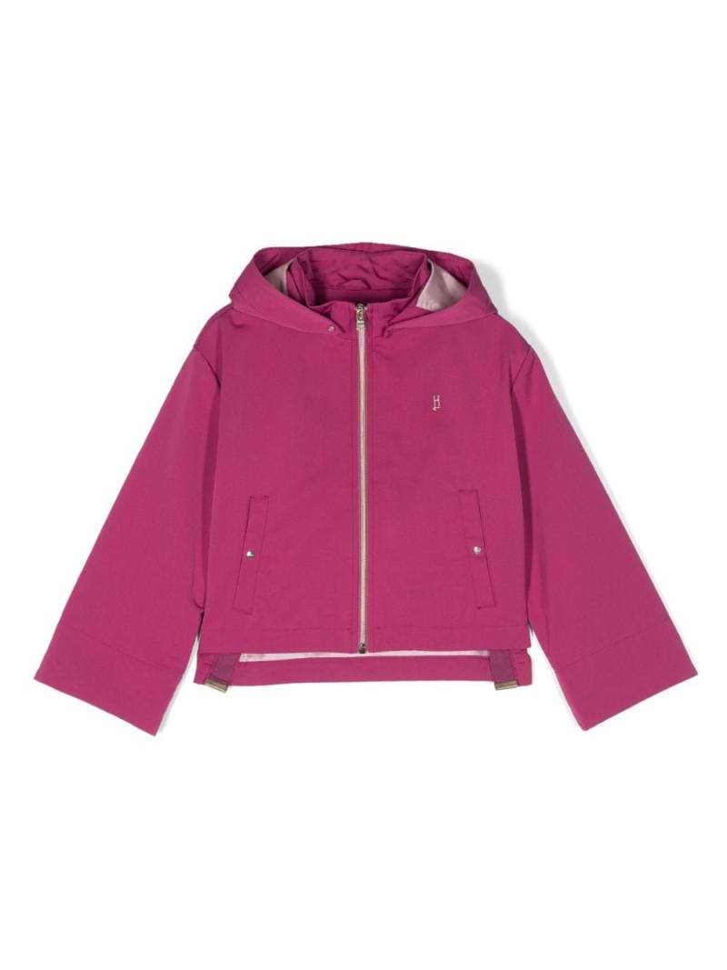 Herno Kids logo-plaque faille jacket - Purple von Herno Kids