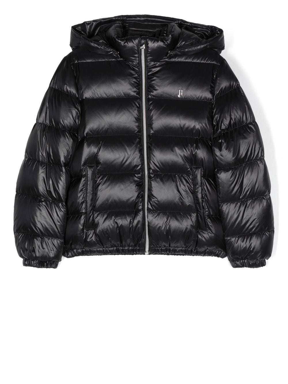 Herno Kids logo-plaque padded down jacket - Black von Herno Kids