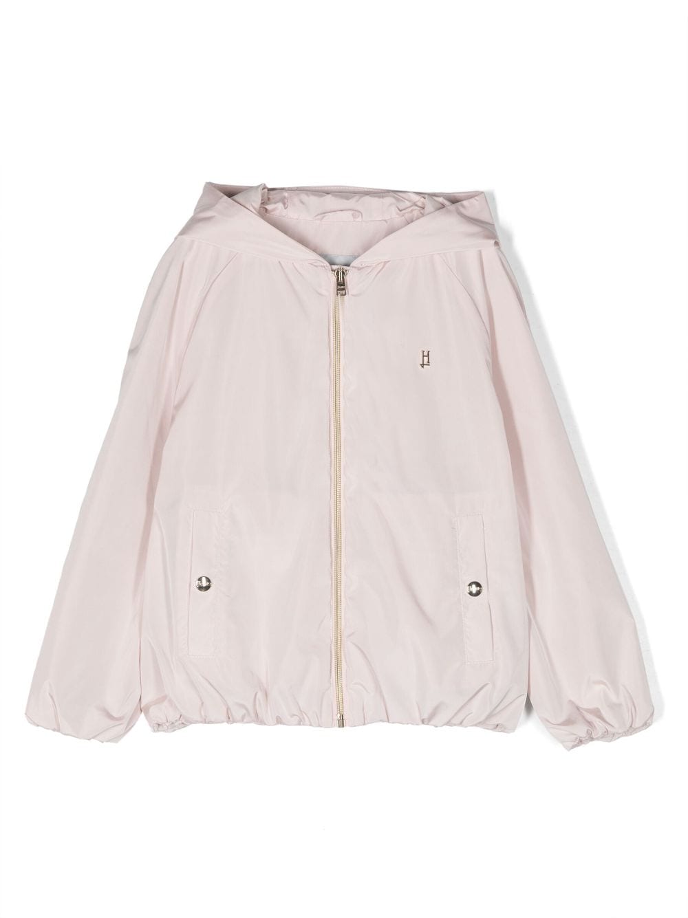 Herno Kids logo-plaque zip-up raincoat - Pink von Herno Kids