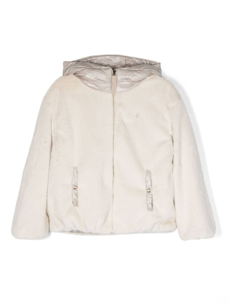 Herno Kids padded hooded jacket - Neutrals von Herno Kids