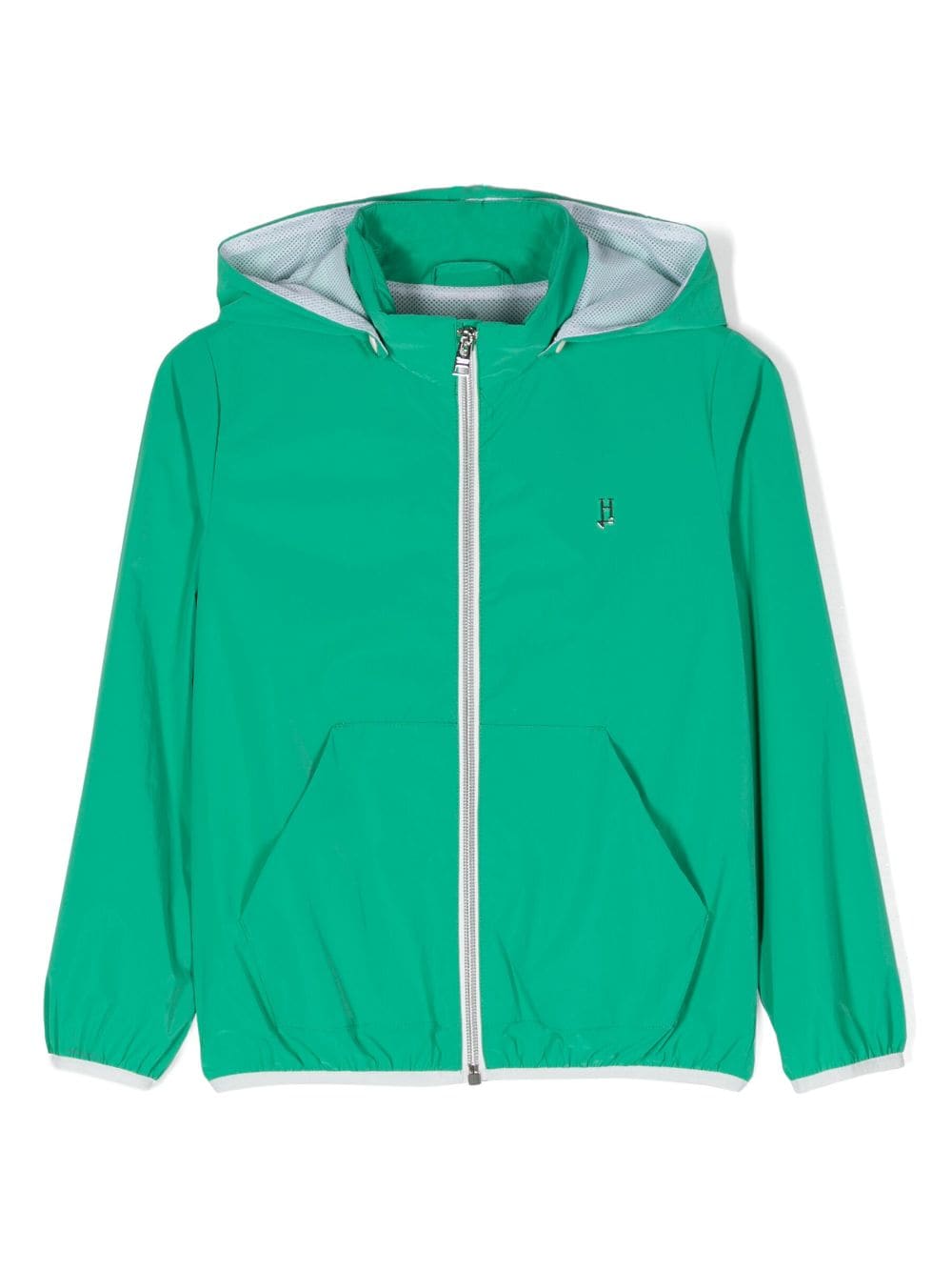 Herno Kids zip-up hooded jacket - Green von Herno Kids