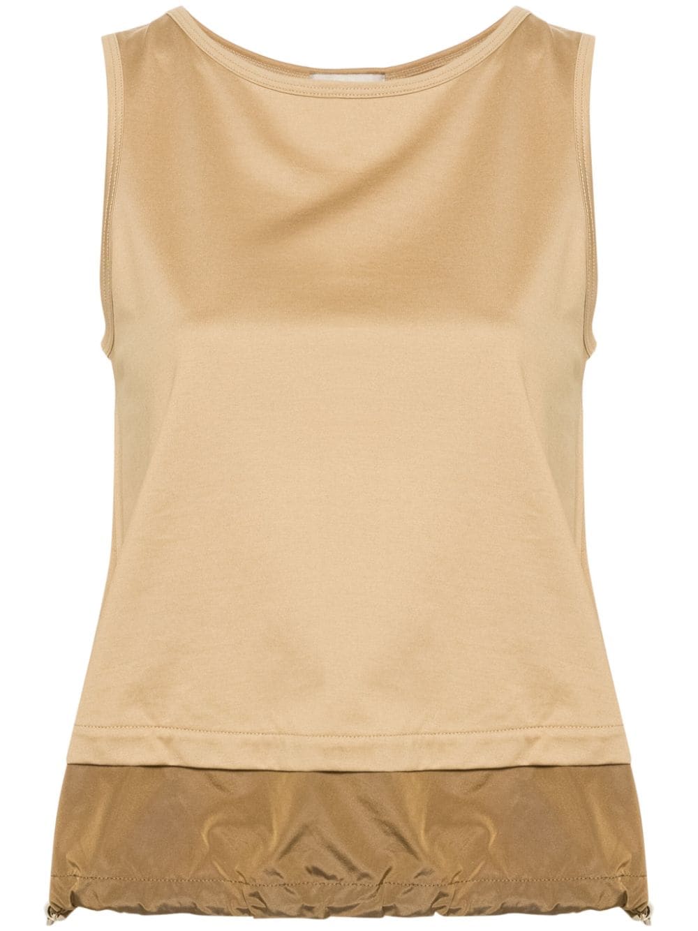 Herno Chic logo-plaque jersey top - Neutrals von Herno