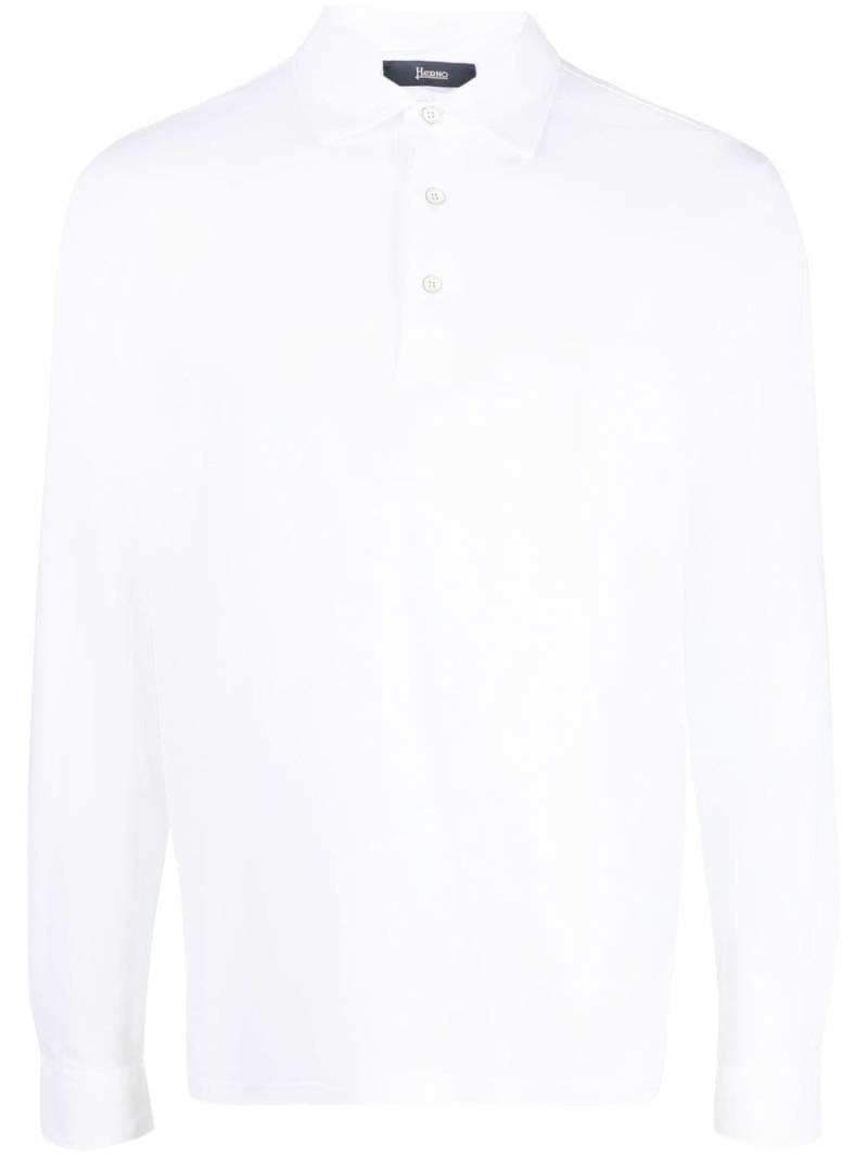 Herno button-up longsleeved polo shirt - White von Herno