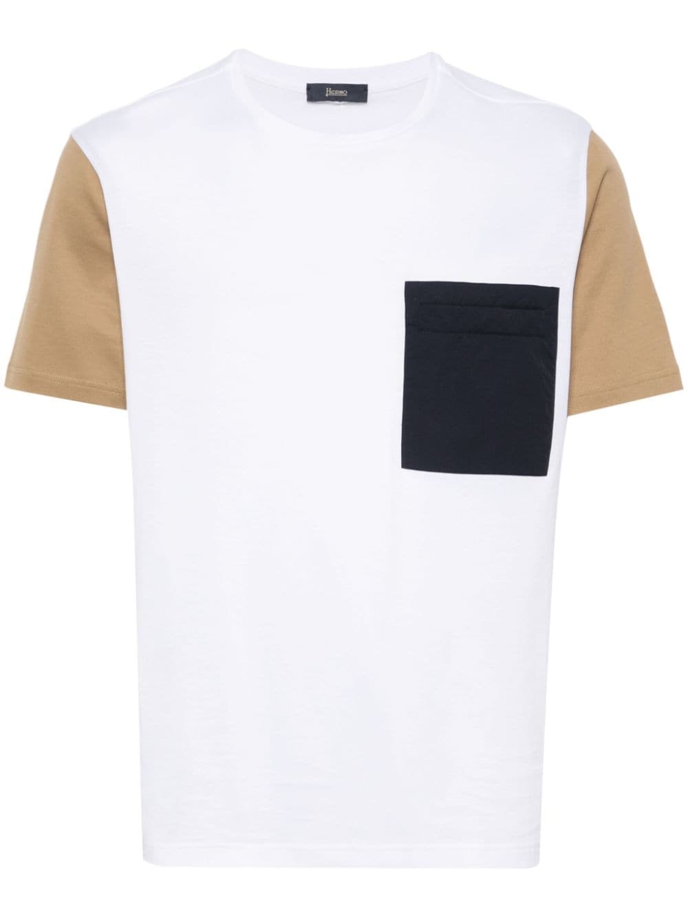 Herno colourblock cotton T-shirt - White von Herno