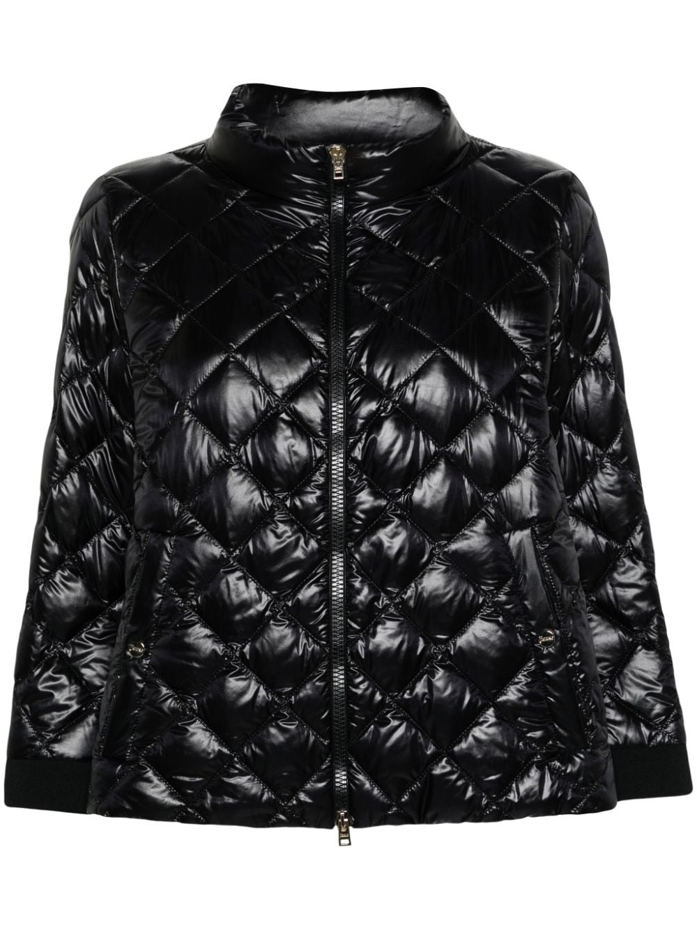 Herno diamond-quilted down puffer jacket - Black von Herno