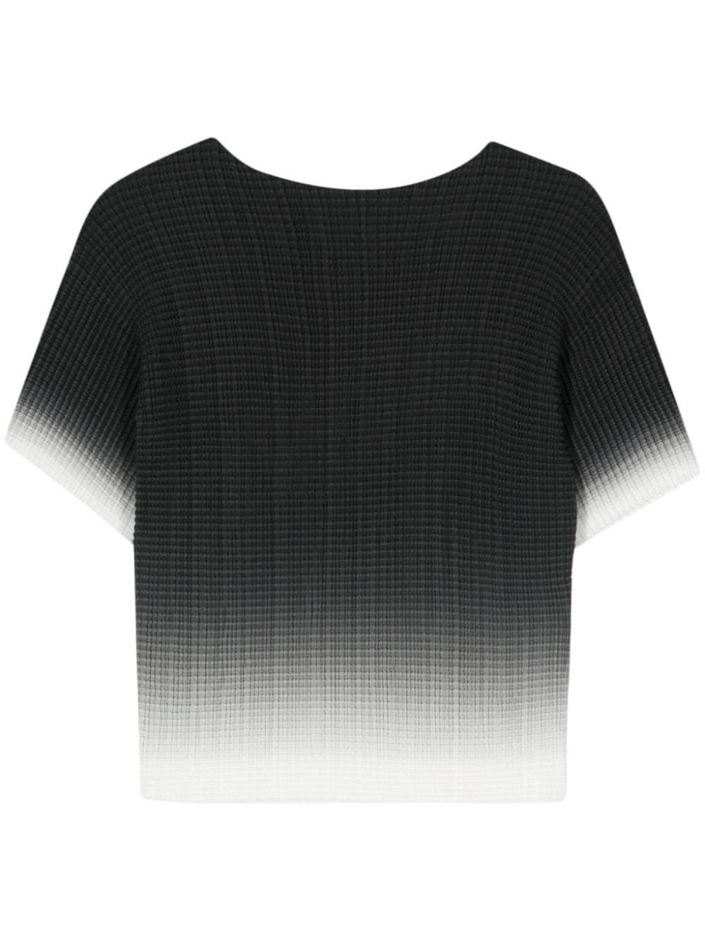 Herno gradient plissé T-shirt - Black von Herno