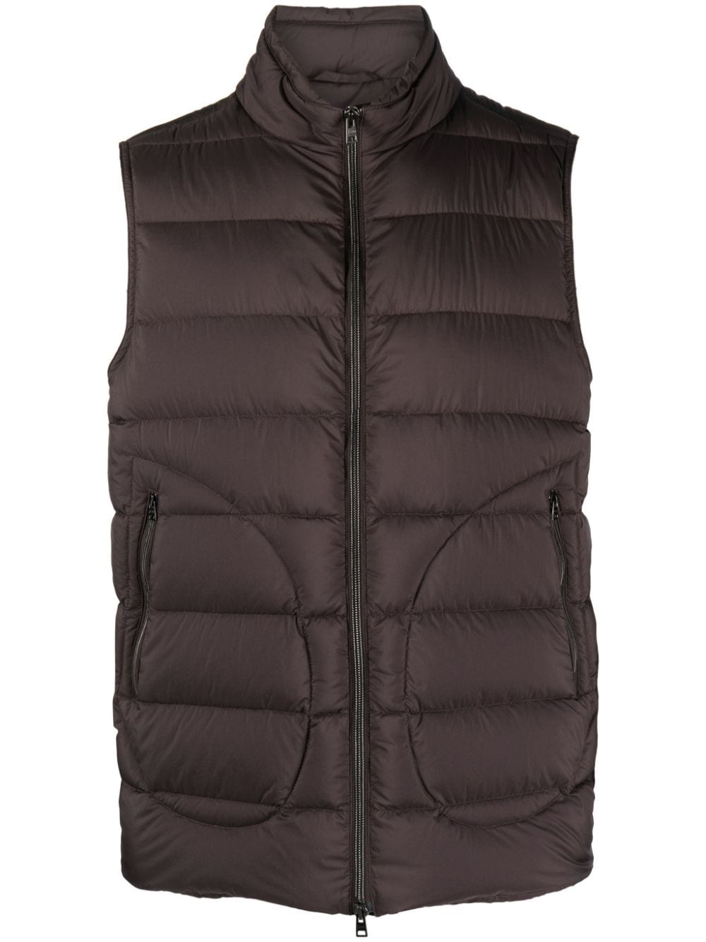 Herno high-neck down padded gilet - Brown von Herno