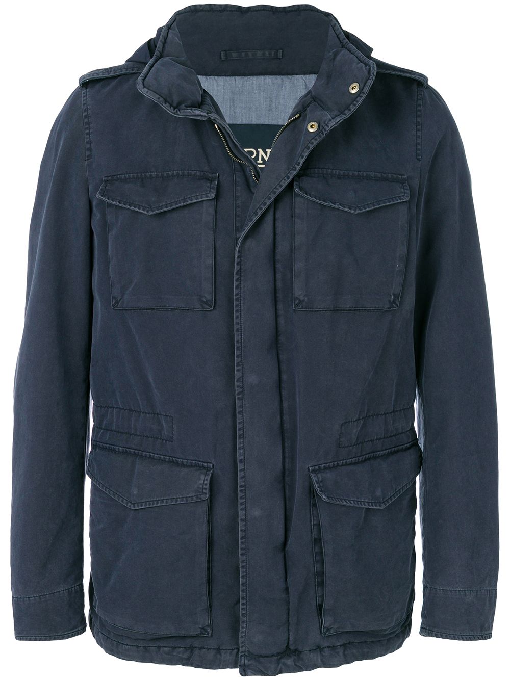 Herno hooded denim jacket - Blue von Herno