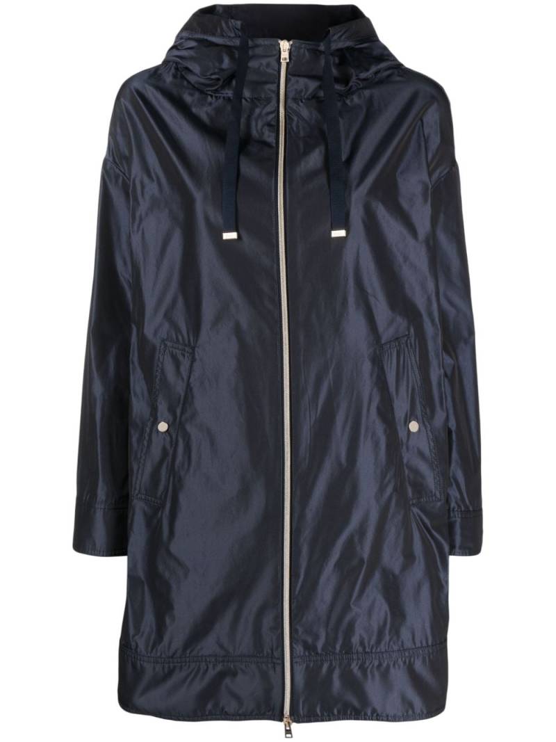 Herno iridescent-effect hooded parka - Blue von Herno