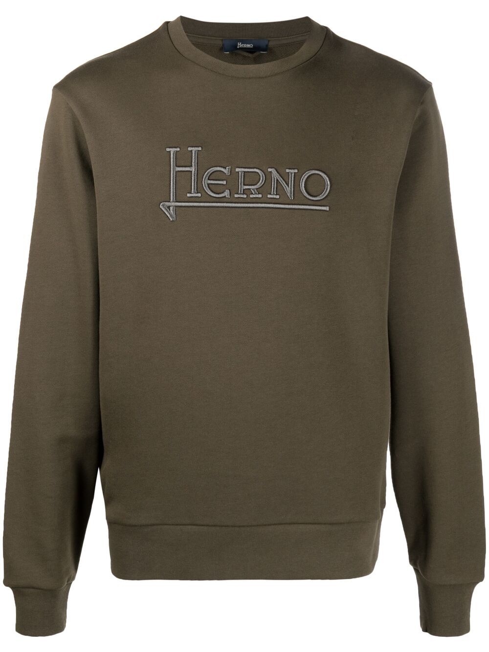 Herno logo-embroidered sweatshirt - Green von Herno