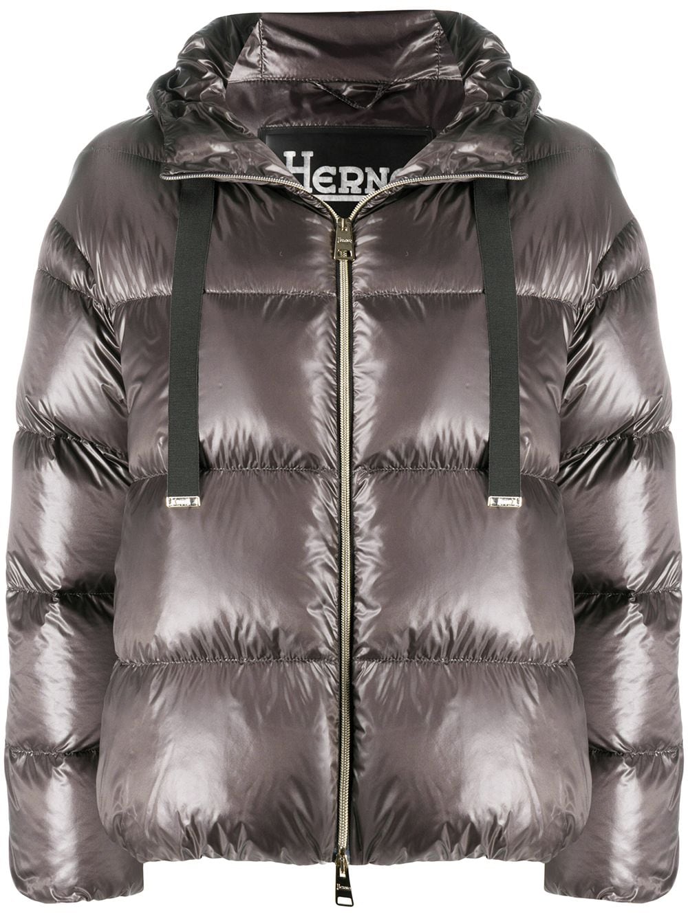 Herno metallic quilted puffer jacket - Grey von Herno