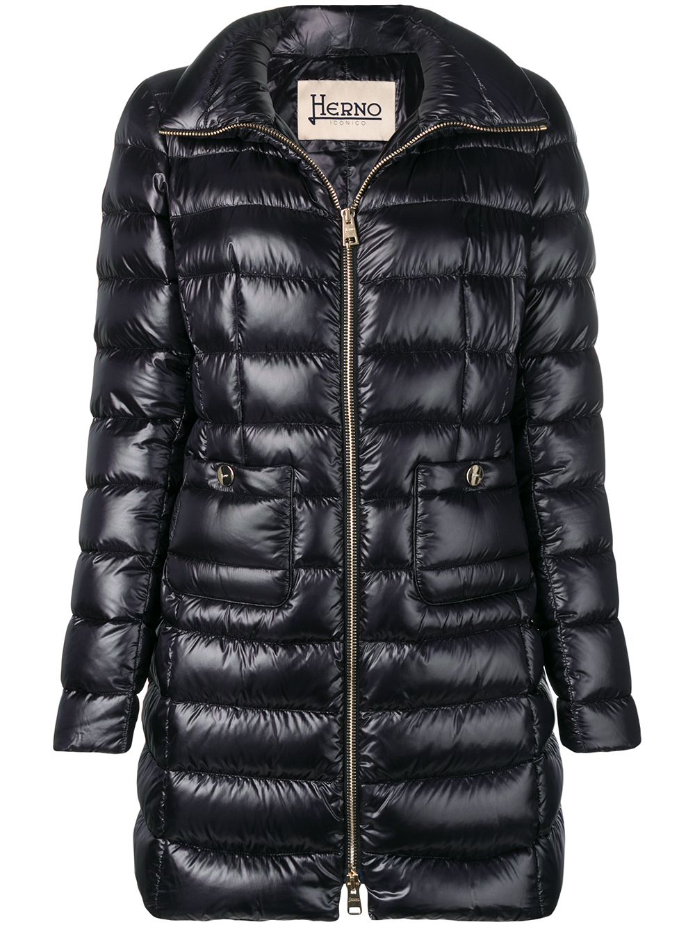 Herno mid-length puffer jacket - Black von Herno