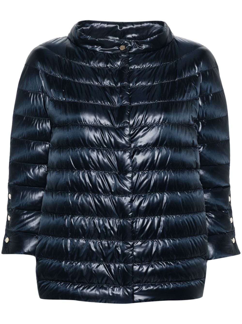 Herno mock-neck quilted jacket - Blue von Herno