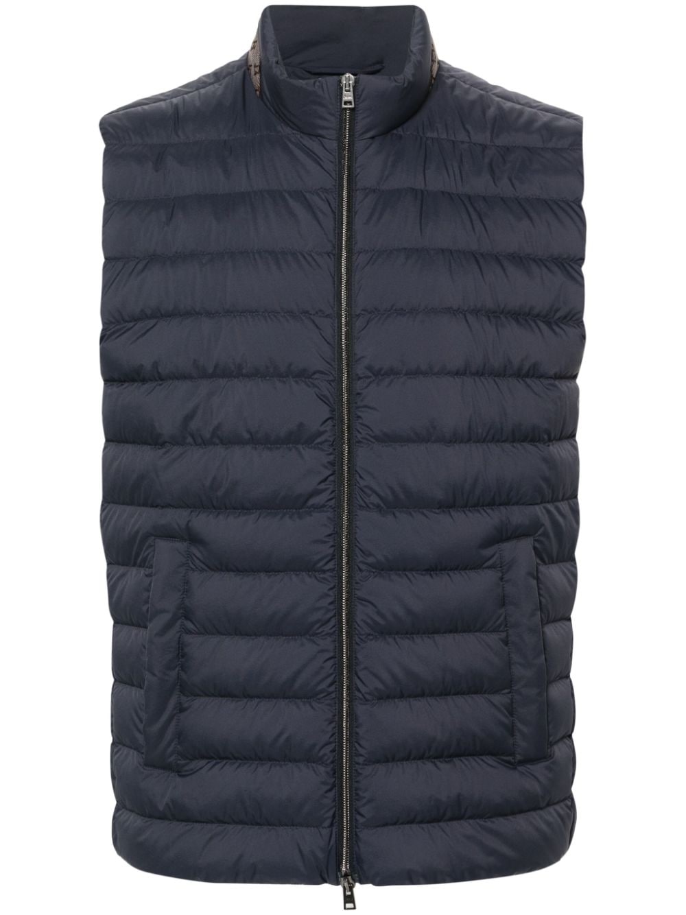 Herno monogram-tape padded gilet - Blue von Herno