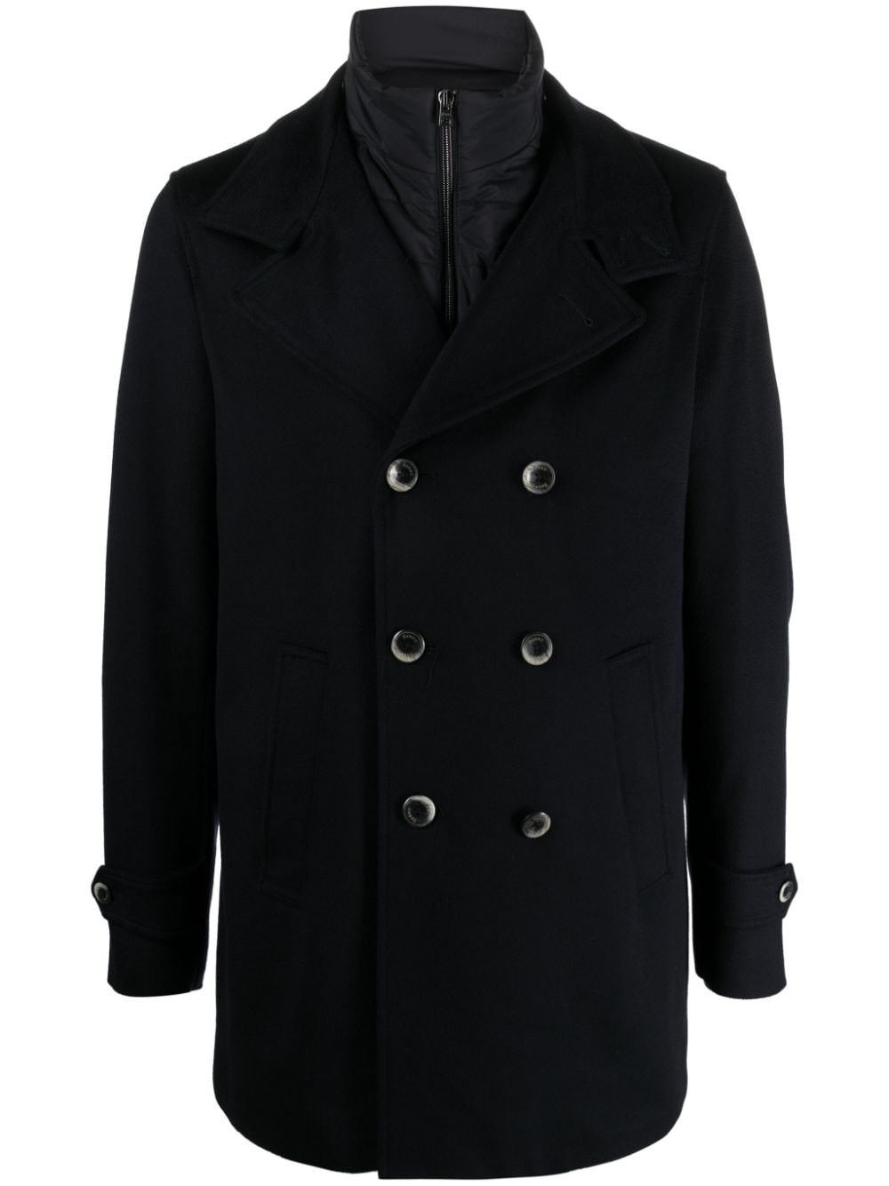 Herno notched-collar double-breasted coat - Blue von Herno