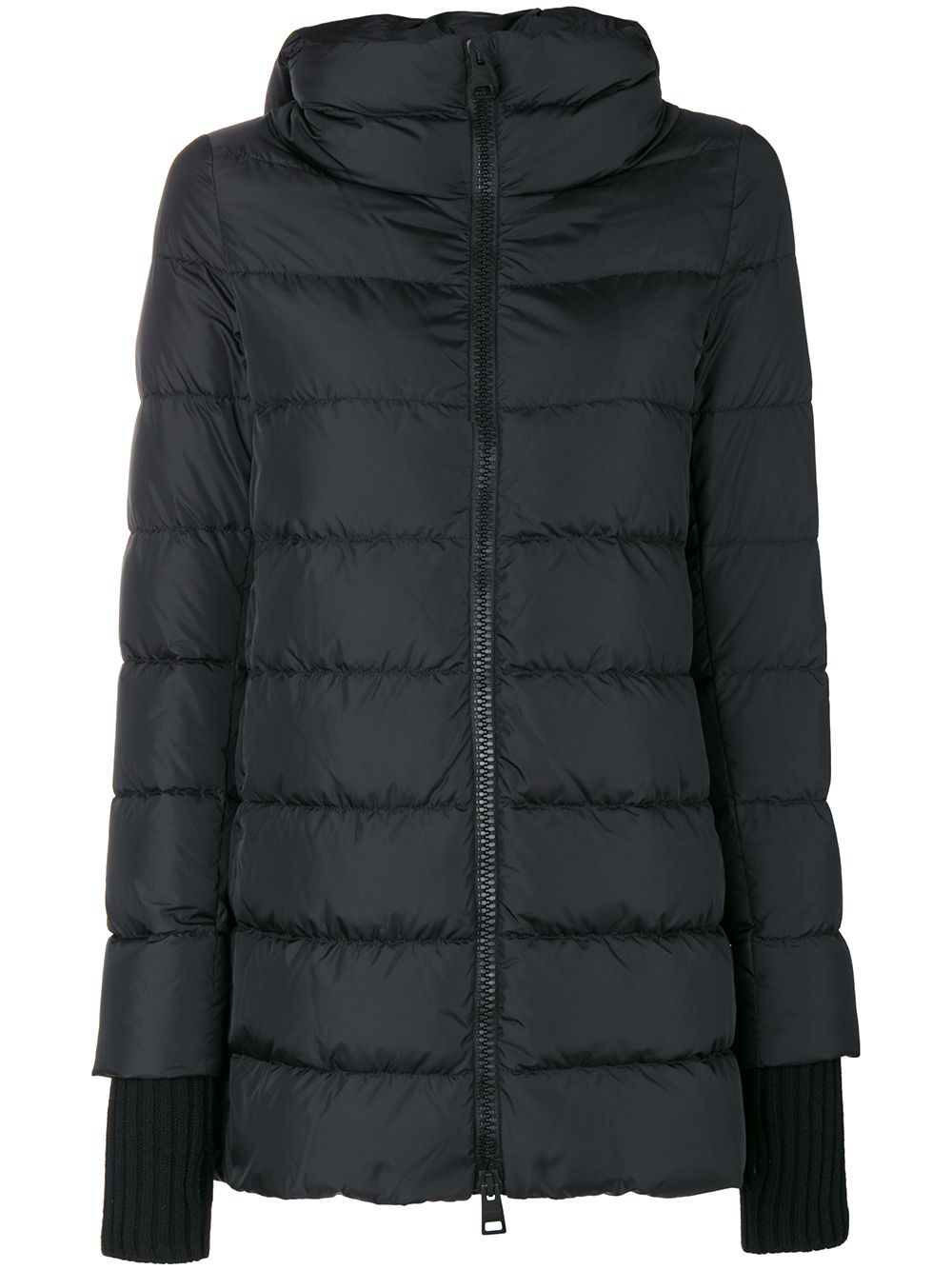 Herno padded zip-up hooded coat - Black von Herno